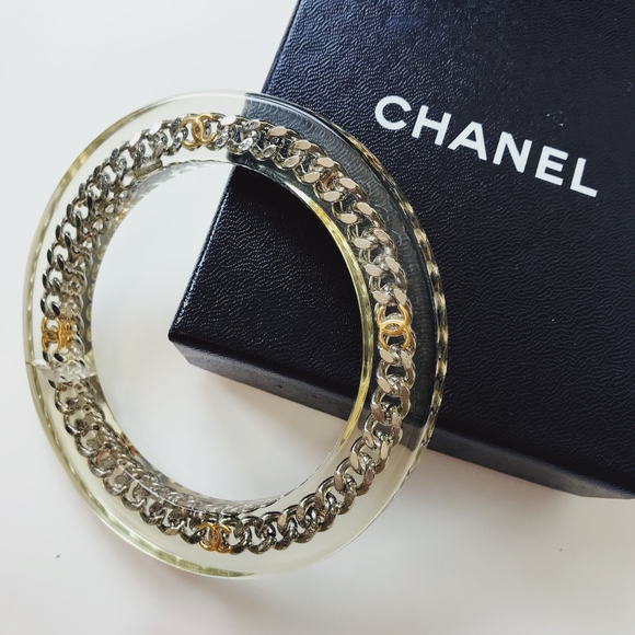 CHANEL Jewelry - Authentic Chanel Resin Chain Bangle